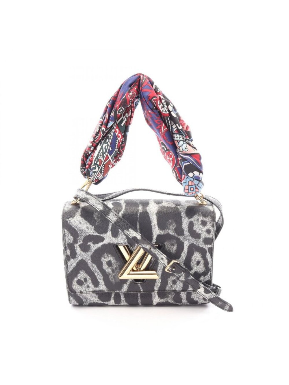 Louis Vuitton Handbag Twist MM Leopard Print